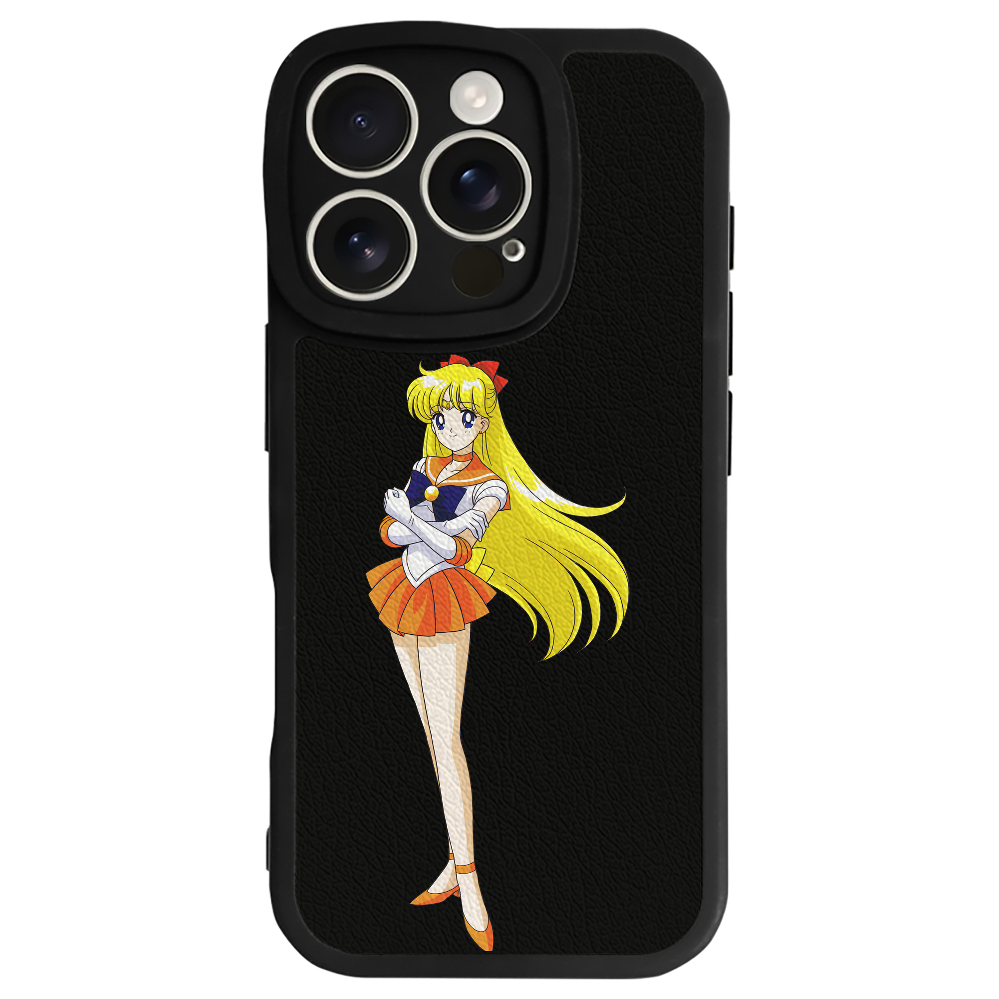 （画像用） 美少女戦士セーラームーン 愛野 美奈子 あいの みなこ Sailor Moon Aino Minako 【iPhone 16シリーズ対応】シリコンスマホケース（レザー調） 材質：シリコン